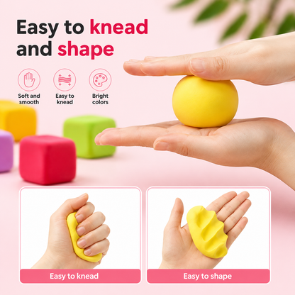 24-Color Magic Air-Dry Foam Clay Set