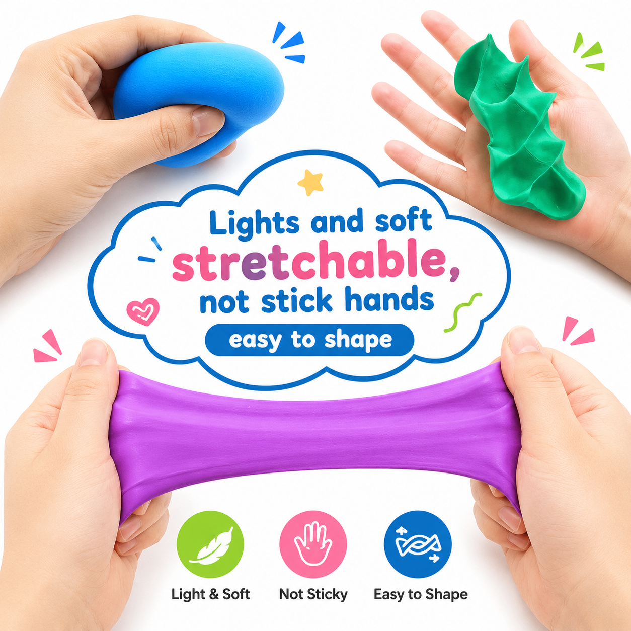 24-Color Magic Air-Dry Foam Clay Set
