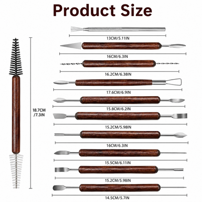 Professional Clay Sculpting & Pottery Tool Set