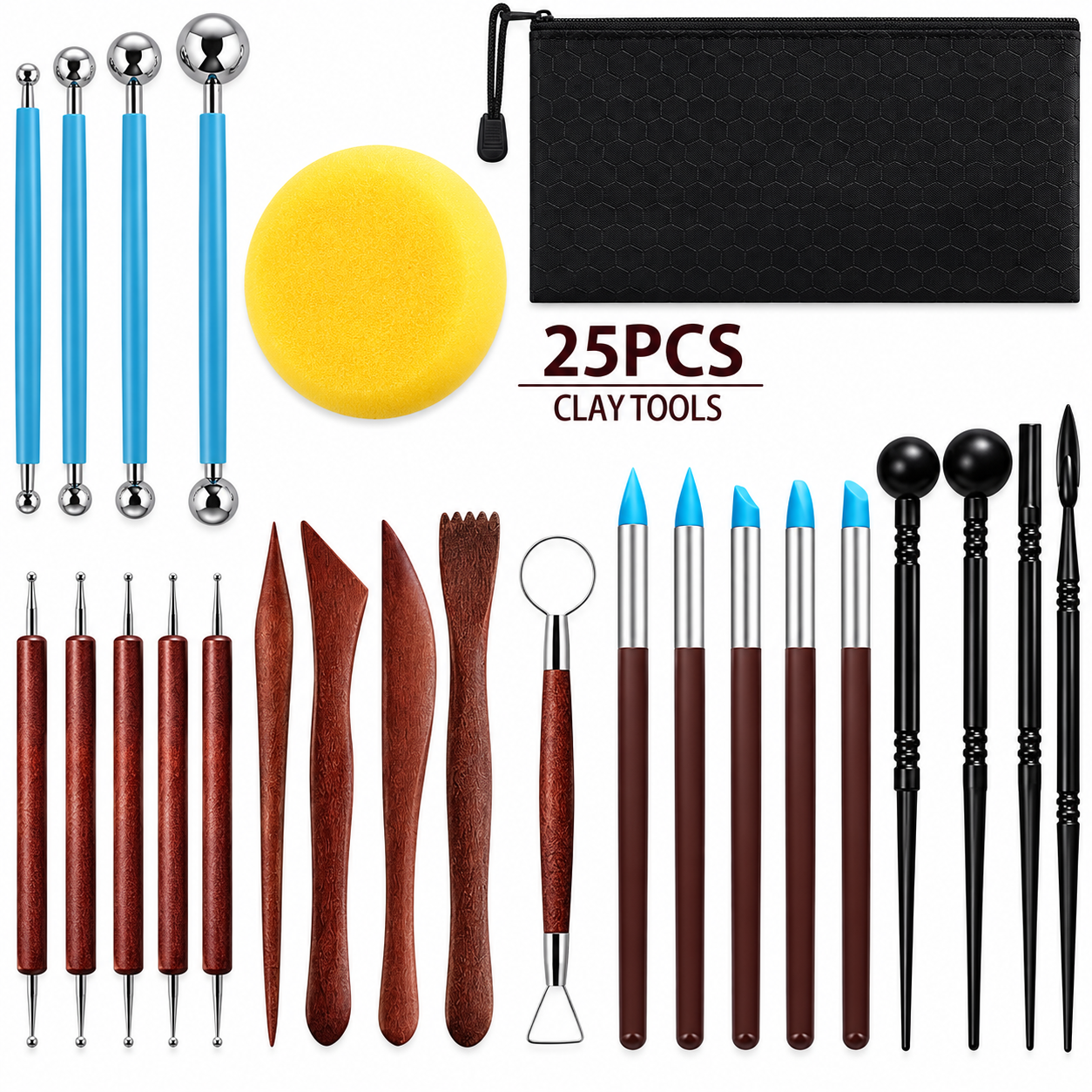 Professional Clay Sculpting & Pottery Tool Set