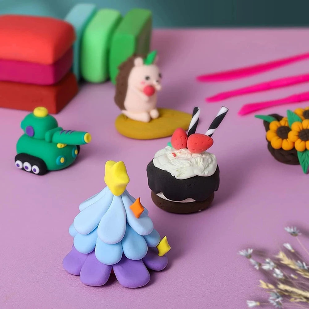 24-Color Magic Air-Dry Foam Clay Set
